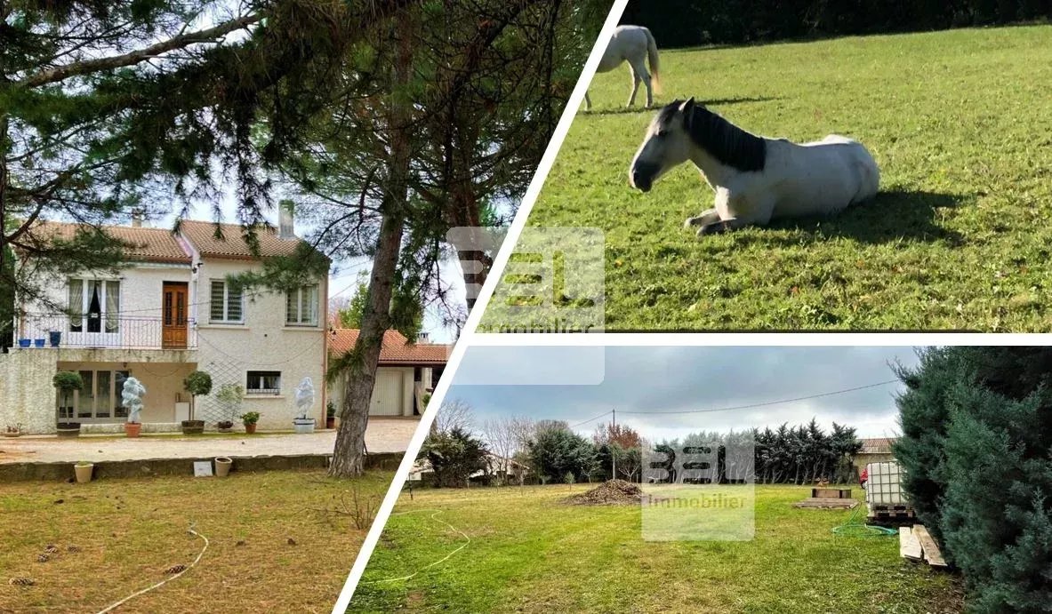 Villa  proche Ardèche avec terrain boisé et grand pré