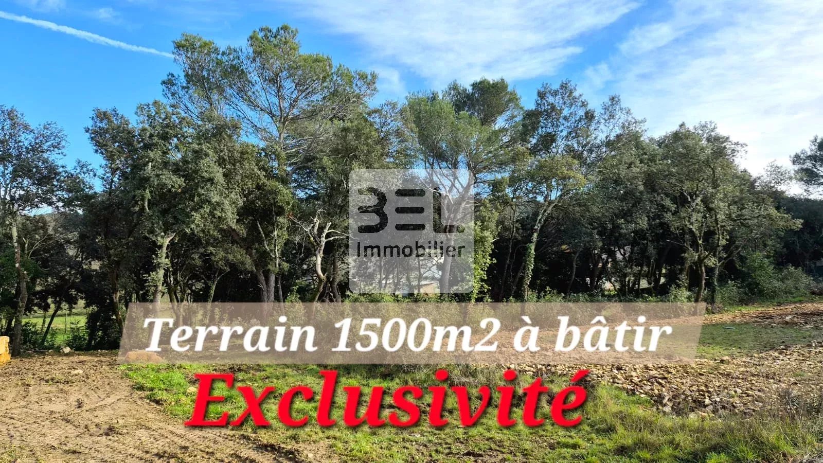 Beau terrain 1500m2, libre constructeur