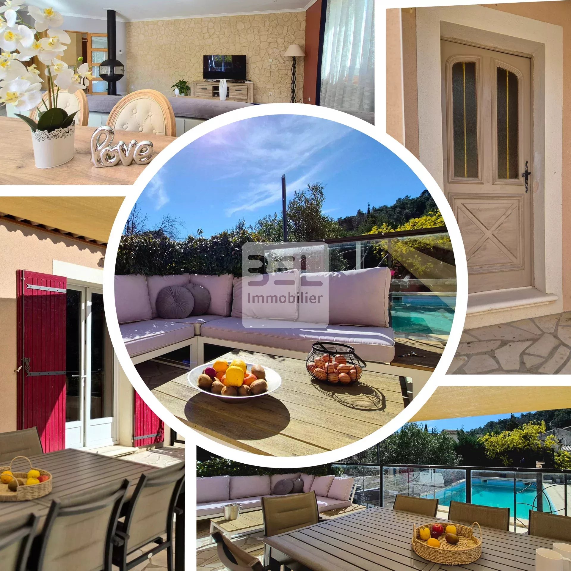 Maison familiale de plain-pied, avec piscine