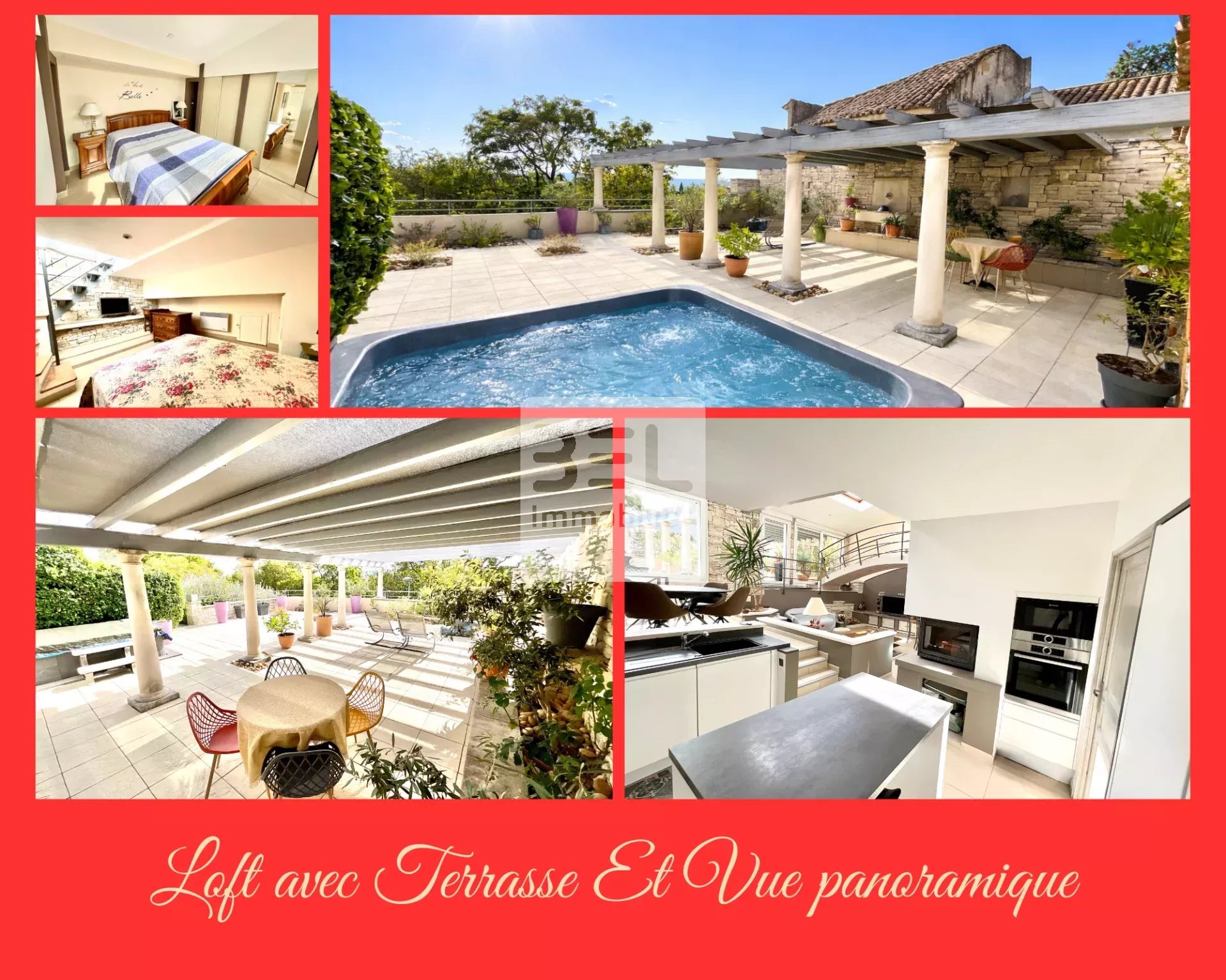 Loft avec terrasse et vue dominante