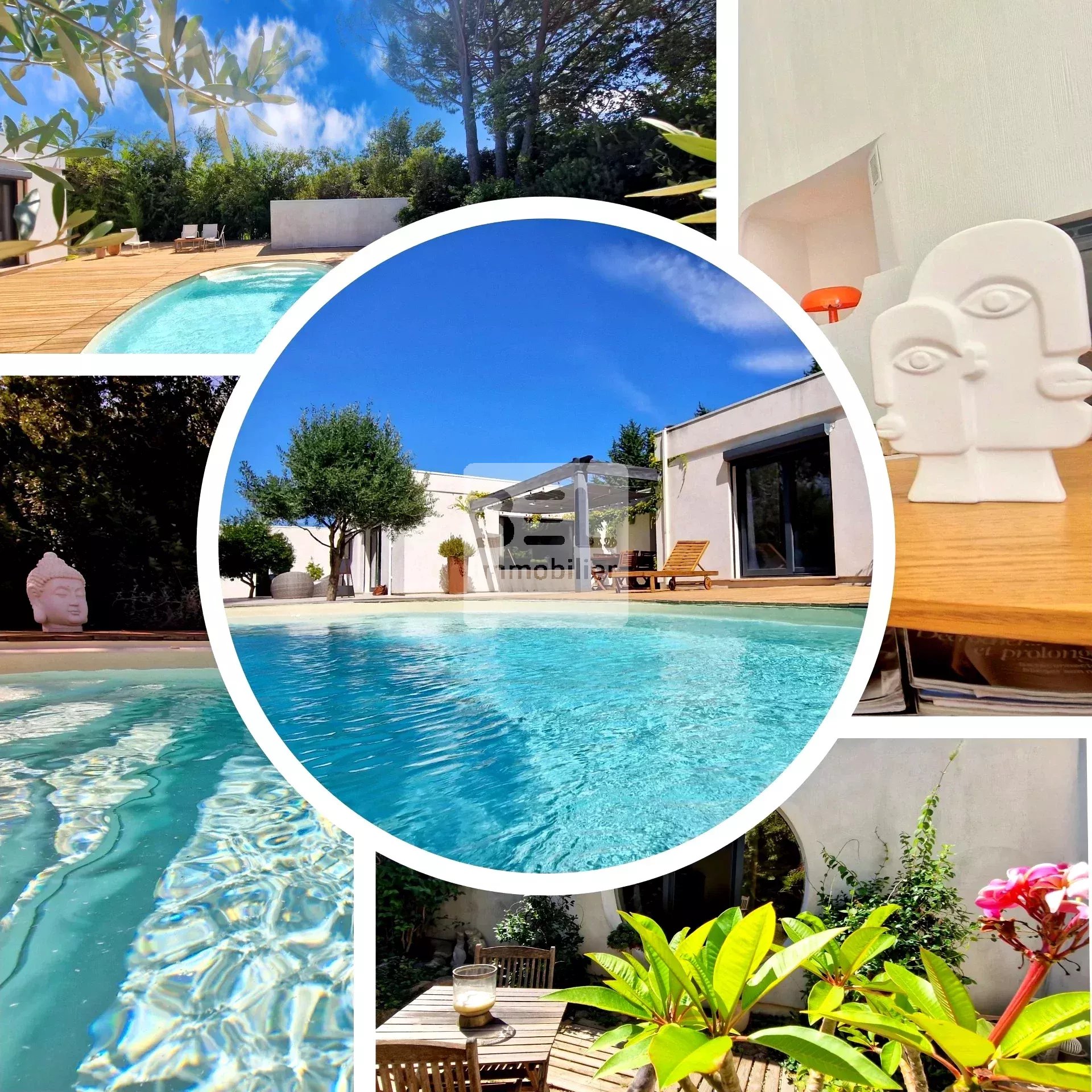 Superbe villa d&rsquo;architecte, plain-pied, 5 chambres