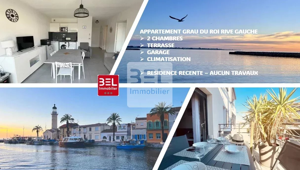 Appartement T3 récent avec terrasse & garage – Le Grau-du-Roi