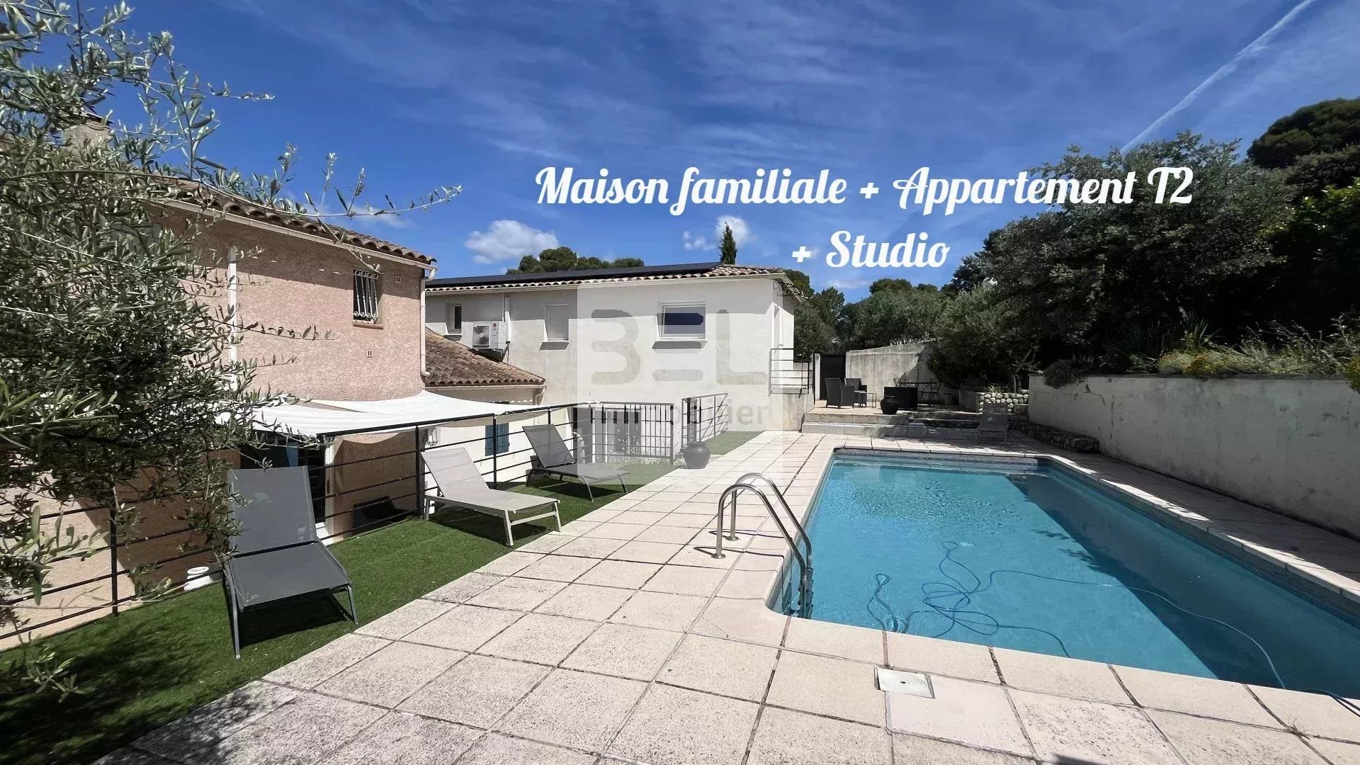 Maison familiale 3 chambres + Appartement T2 + Studio
