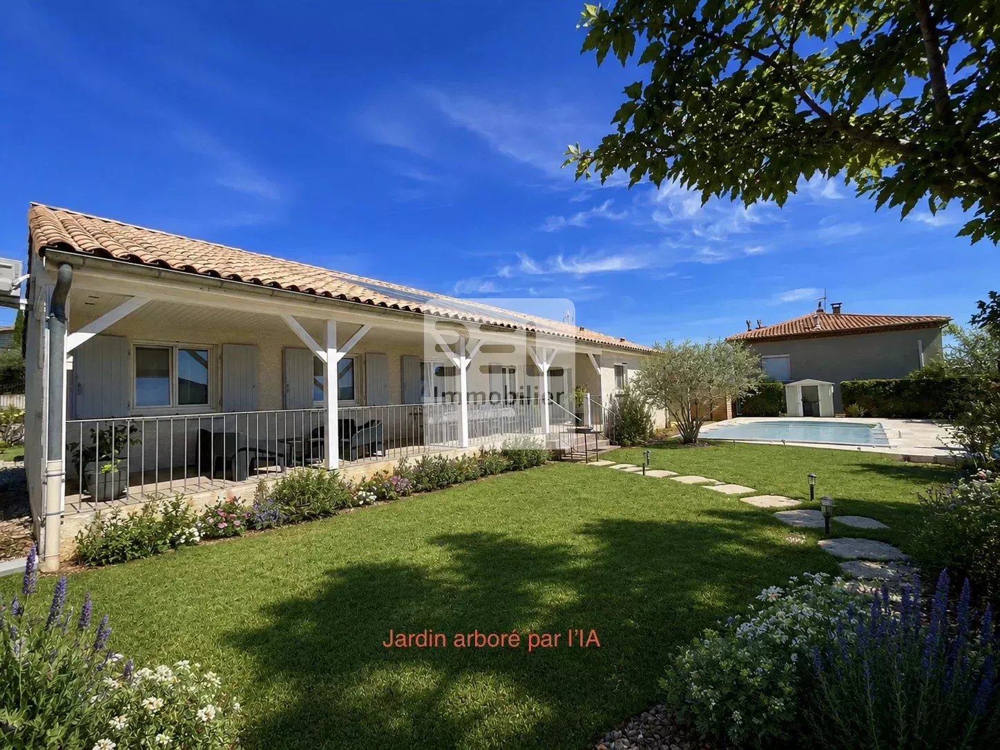 Belle maison 4 chambres avec piscine à Laudun-l&rsquo;Ardoise