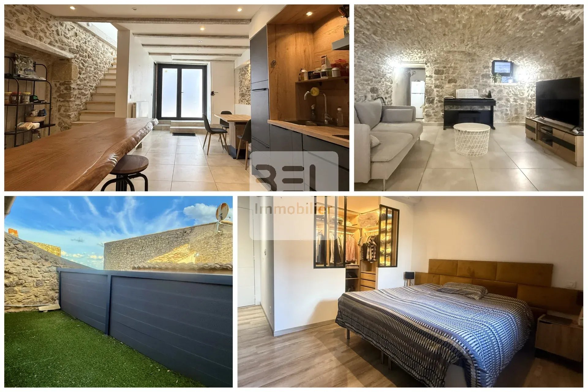 Magnifique maison de village en pierres apparentes à Laudun l&rsquo;Ardoise